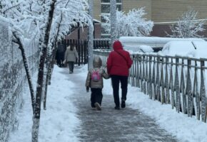 Жители Новороссийска активно помогают в расчистке улиц от снега и льда