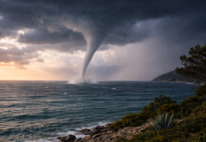 Формирования смерчей прогнозируют у побережья от Анапы до Магри