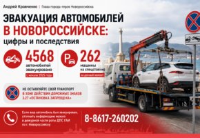 Более 4,5 тыс. неправильно припаркованных машин убрали с улиц Новороссийска